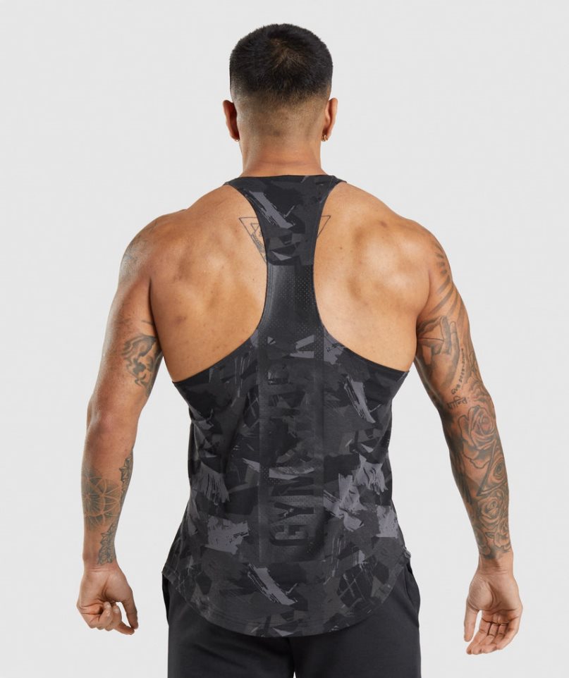 Podkoszulki Gymshark Bold Stringer Męskie Camo | PL 912QYJ